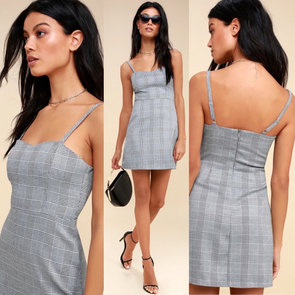 Flirty Plaid Sleeveless Mini Dress
